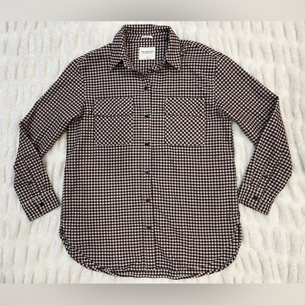 Abercrombie & Fitch Women’s Oversized Flannel Shirt Jacket Size Small‎
